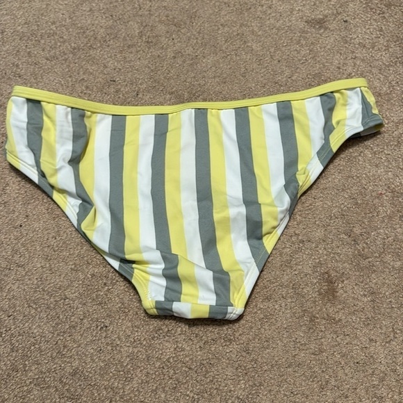 Kona sol yellow stripe bikini bottom size L - Picture 2 of 3